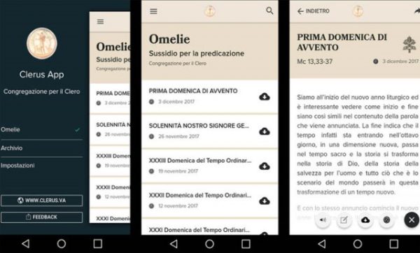 Clerus app, uno smartphone per l'omelia